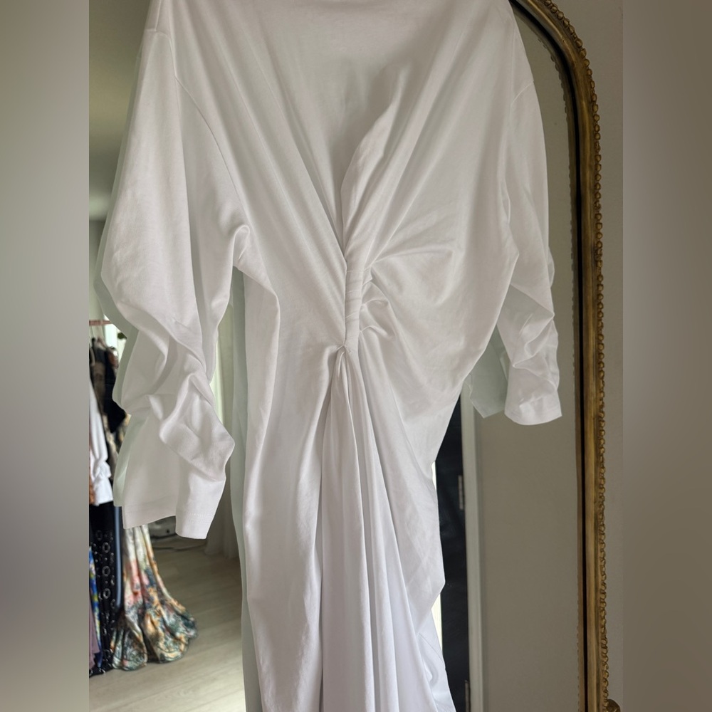 A.W.A.K.E. MODE Jersey Asymmetric Gathered Maxi Dress - Picture 8 of 12